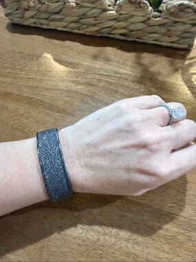 Glitter Gun Metal Black Bracelet